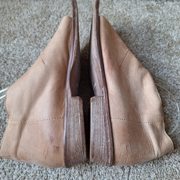 Free People Mont Blanc Womens Tan Slip On Leather Sandal Size 37.5 (7.5) - Picture 6 of 10